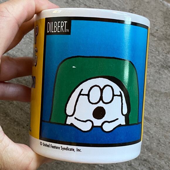 Dilbert "Let Me Drop Everything..." Coffee Mug PERFECT CONDITION - Picture 2 of 6